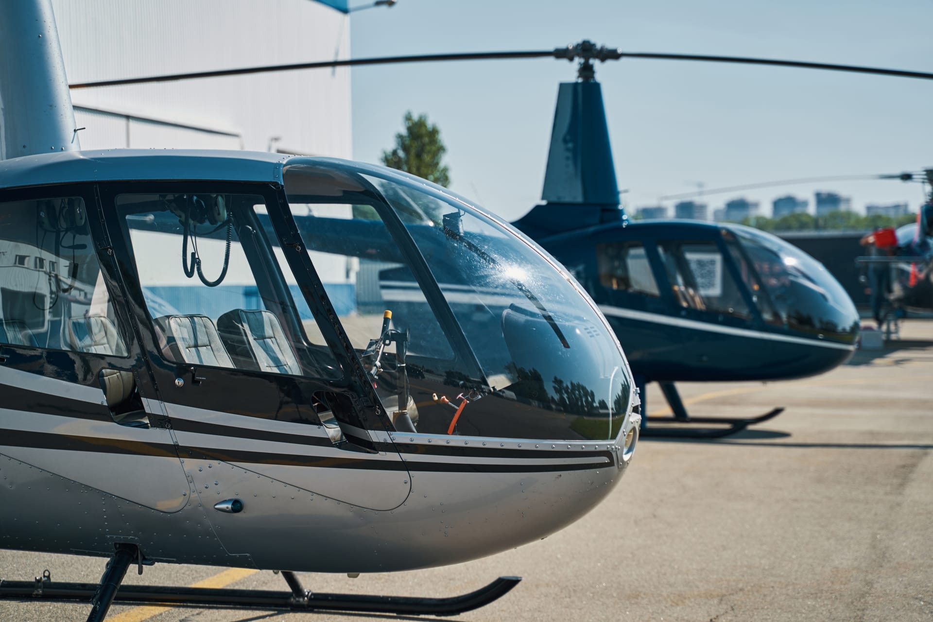 Charter helicopters at vertiport
